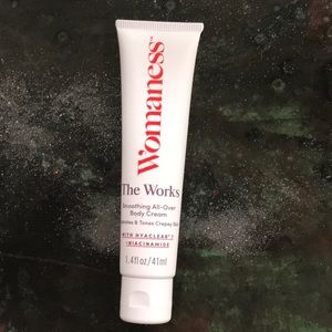 Travel size Womaness the works smoothing all over body cream